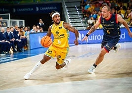 Andrew Albicy en el partido del Gran Canaria contra el Andorra.