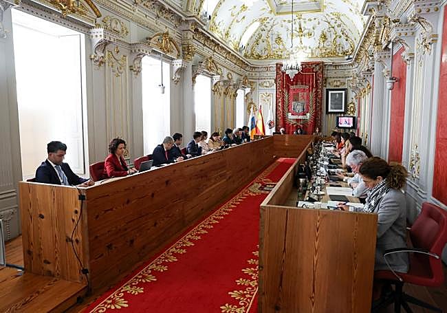 Imagen de archivo de un pleno del Ayuntamiento de Las Palmas de Gran Canaria.