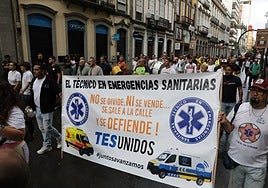 Manifestantes en la huelga