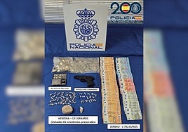 Objetos intervenidos en la operación.