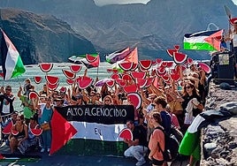 Imagen de la reunión este domingo en Agaete.