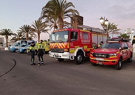 Vehículos de los Bomberos de La Oliva.