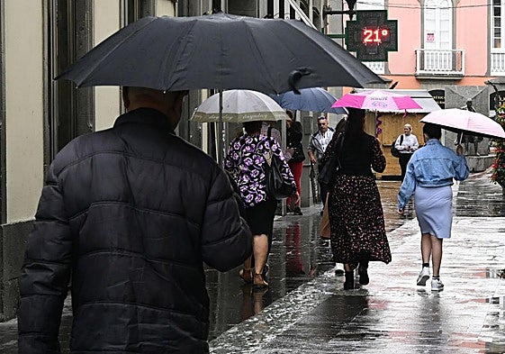 Imagen de archivo de precipitaciones en Las Palmas de Gran Canaria.