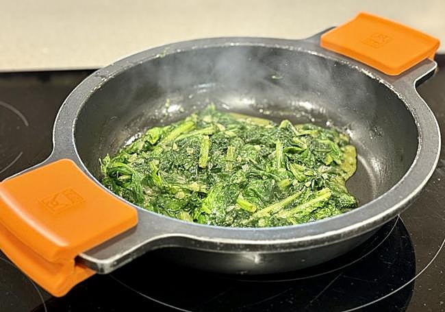 Salteamos las espinacas