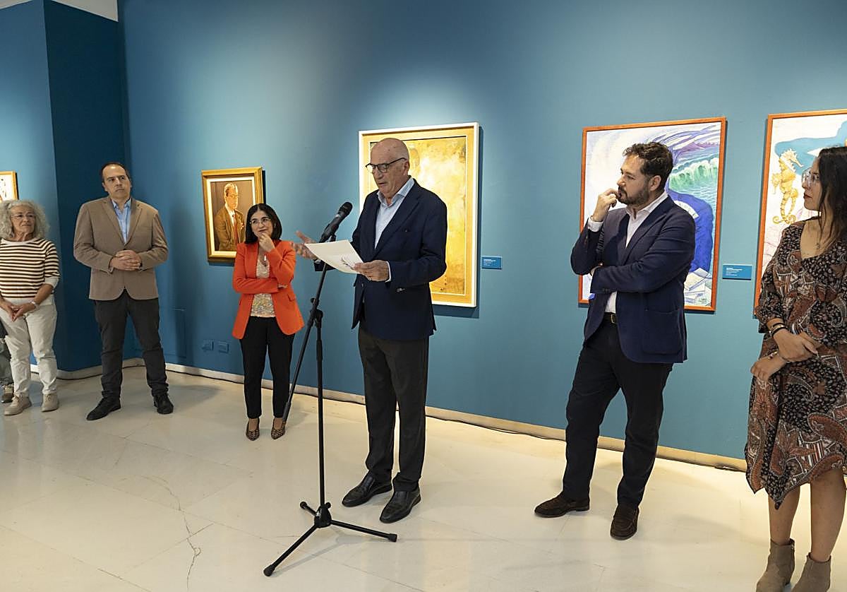 Un momento de la inauguración, este miércoles, en el Castillo de Mata.