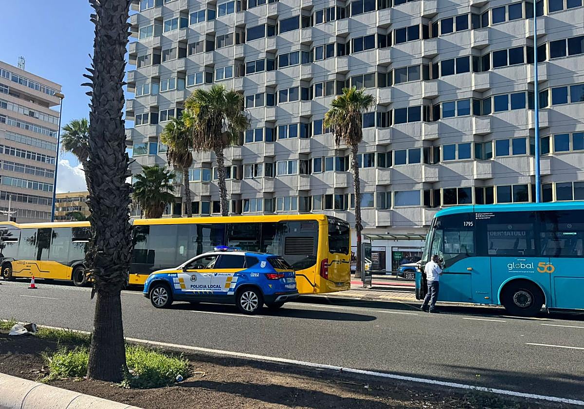 Momentos después del incidente.