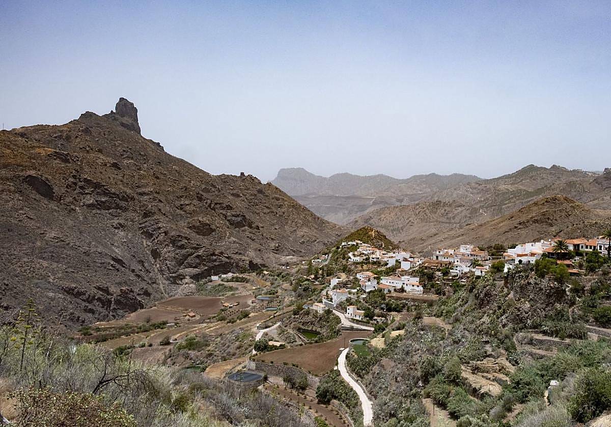 Vista aérea de Tejeda.