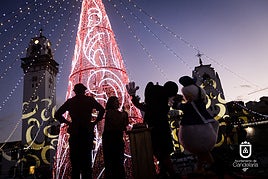 Luces de Navidad en Candelaria.