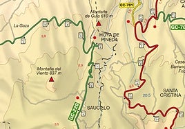 Carretera cortada este martes en Gran Canaria.