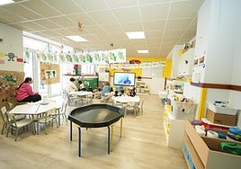 Foto de archivo de un aula de primer ciclo de Infantil.