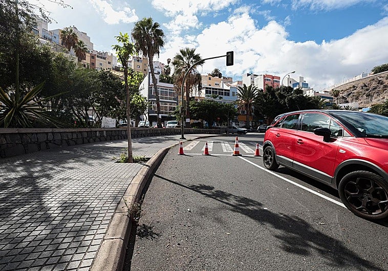 Imagen del carril bici implementado en el Barranquillo Don Zoilo.