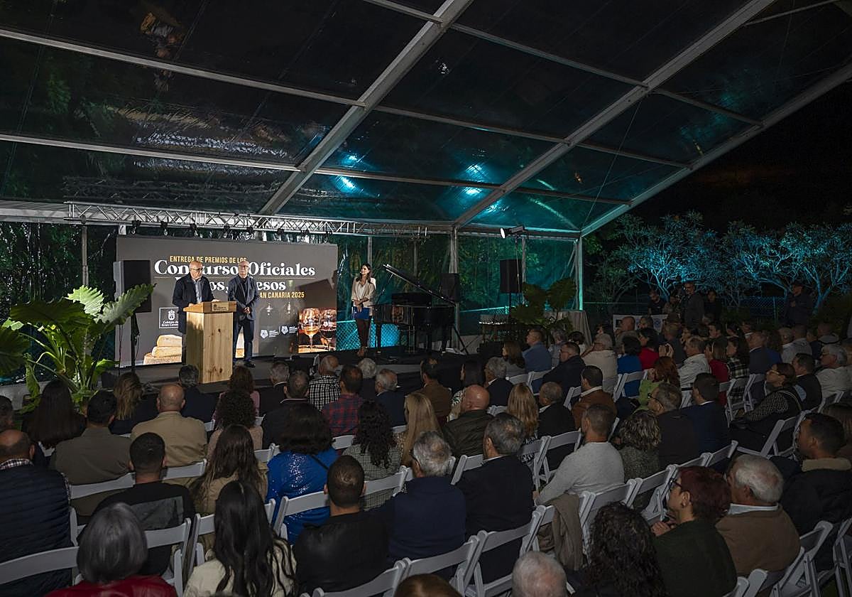 Momento de la intervención de Morales durante la entrega de premios.