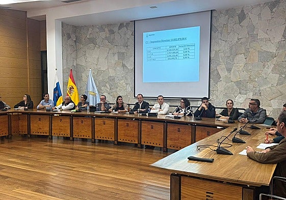 Pleno municipal en el que se aprobaron los presupuestos.