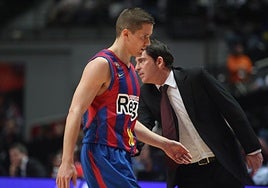 Xavi Pascual y Jaka Lakovic -izquierda- vivieron una époda dorada en el FC Barcelona.