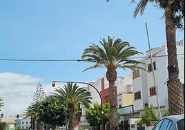 Imagen de la avenida Hermanos La Salle de Agüimes, lugar del accidente.