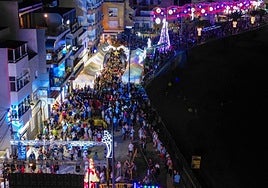 Imagen del alumbrado de Navidad en Mogán.