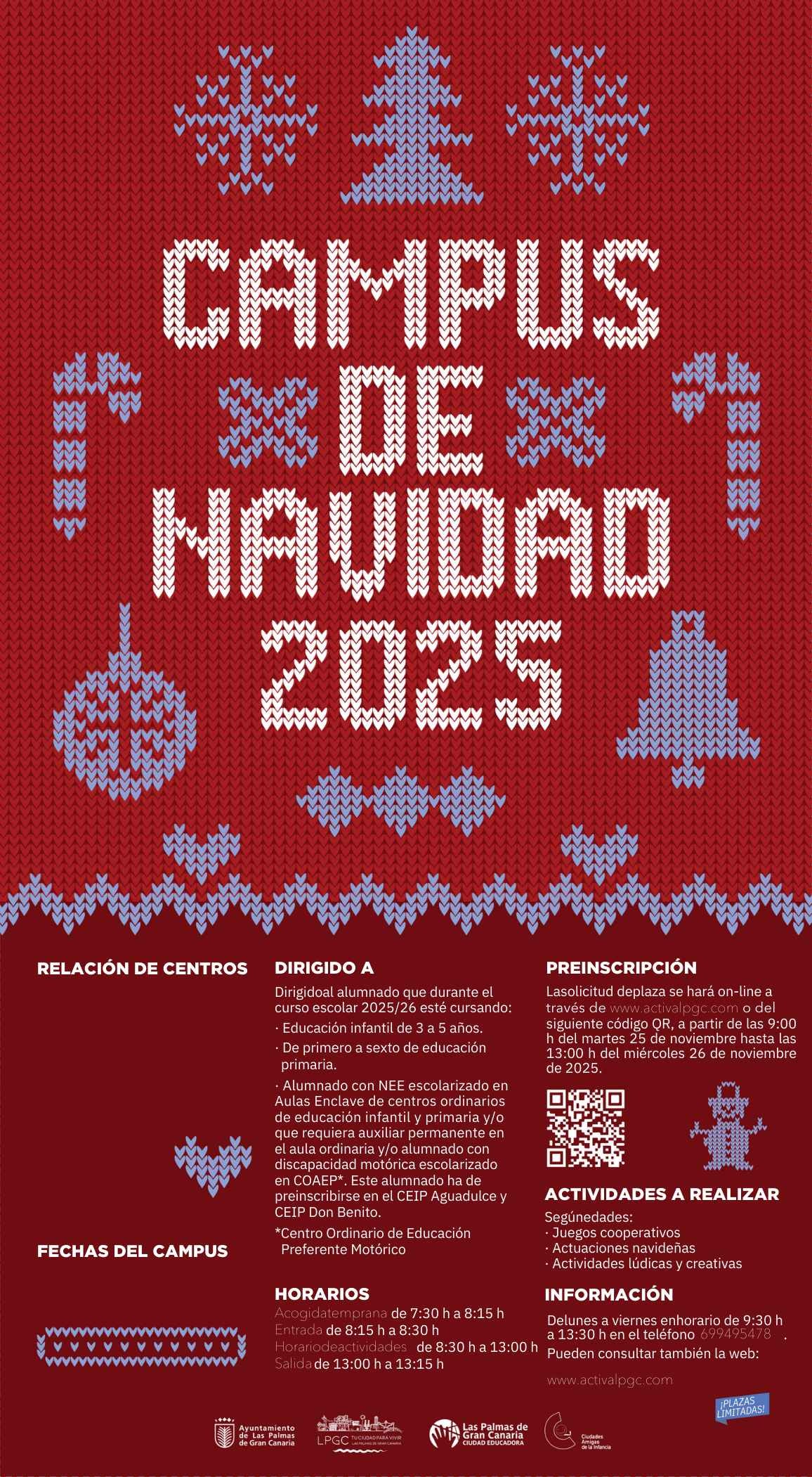 Cartel del Campus de Navidad 2025 de Las Palmas de Gran Canaria.