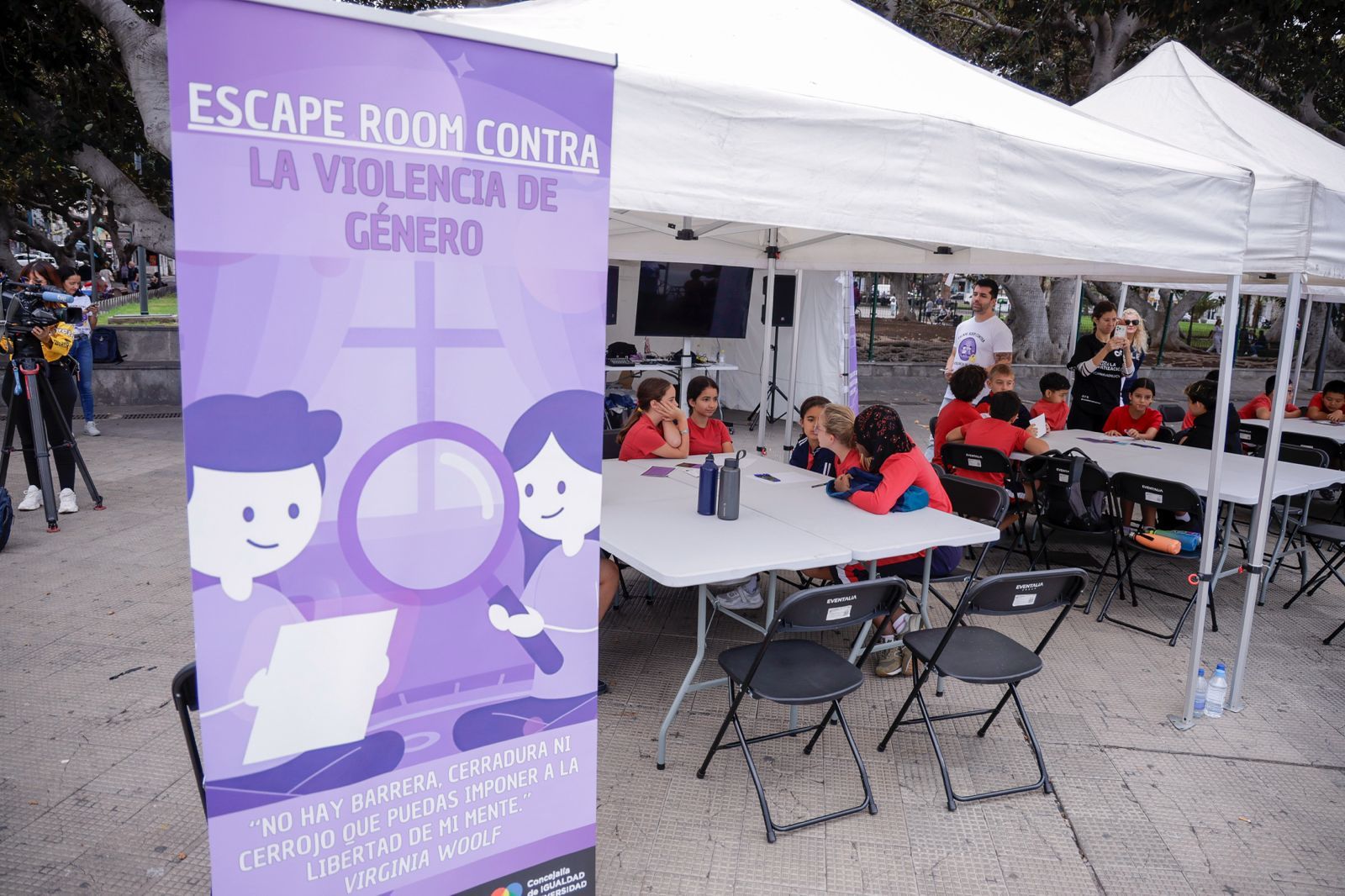 Escape room contra la violencia machista, en imágenes