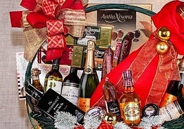 Cesta navideña, en imagen de archivo.