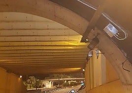 Sensores para la gestión de colas existente en el interior del túnel.