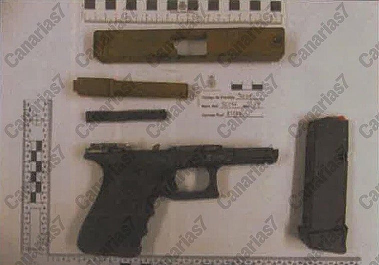 Imagen del arma con la que los sicarios ejecutaron a el Conejero.