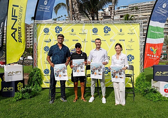 Imagen de las autoridades presentando el evento que se celebrará este sábado en Mogán.