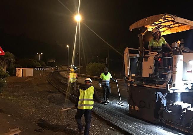 Trabajos iniciados en el enlace de Tamaraceite-Lomo Los Frailes.