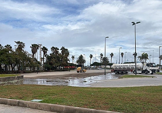 Imagen de la parcela donde se encontraba la TAO este miércoles.