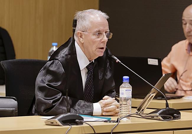 El letrado José María Palomino, durante el juicio.