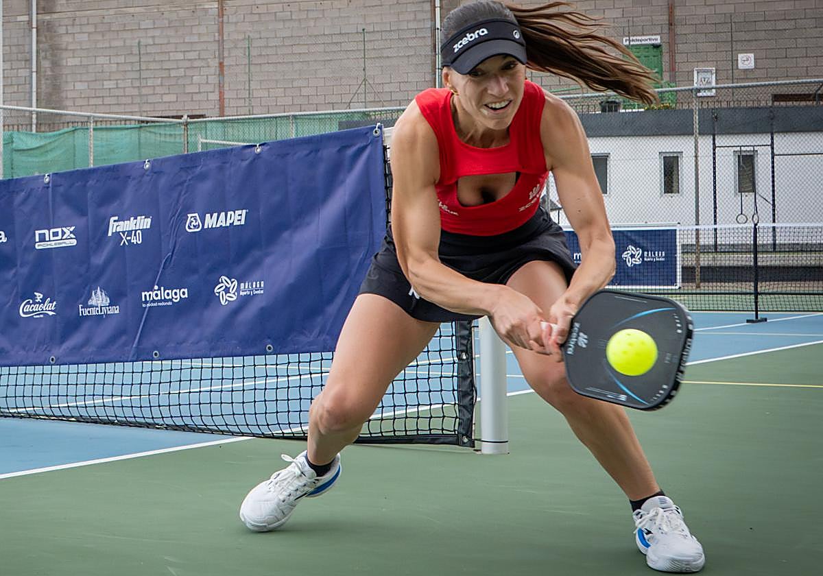 Sabrina Méndez, en plena acción durante la primera jornada del certamen.