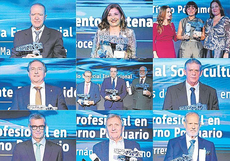 Marina Lanzarote, Asocelpa, Aitor Galán, la naviera Spliethoff, las Cámaras de Comercio, la Cofradía de San Ginés, Nicolás Lorenzo, Cecilio Hernández y José Torres Hernández, los reconocidos este año.