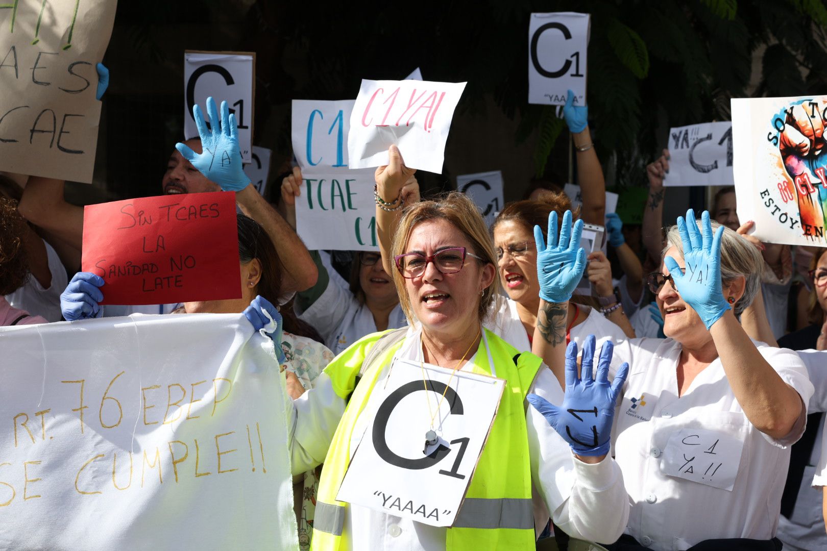 Imágenes de la huelga de los auxiliares de enfermería en el hospital Insular de Gran Canaria
