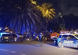 Imagen del lugar en el momento del incendio.