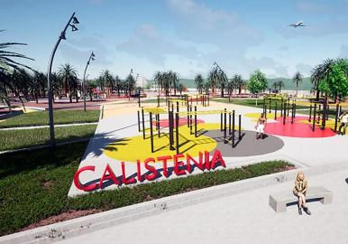 Recreación del parque temático, con la renovación que se pretende.