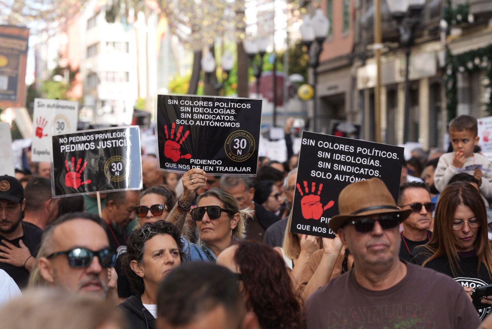 La manifestación de autónomos, en imágenes