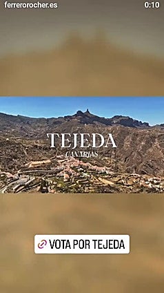 Tejeda continua en la lucha para ser el pueblo elegido por Ferrero Rocher