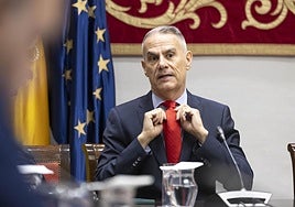 Imagen de Cesar Toledo en la comisión de control del Parlamento.