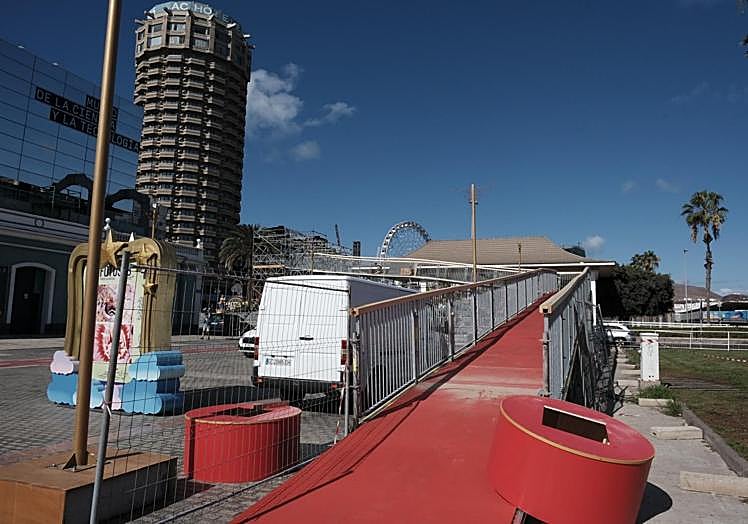 Arranque de la rampa peatonal.