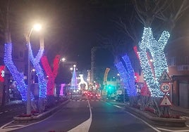 Imagen del alumbrado navideño en Gáldar.