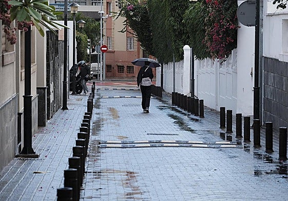 Luvia este miércoles en la capital grancanaria.