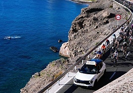 Imagen de los ciclistas durante el recorrido de la prueba.
