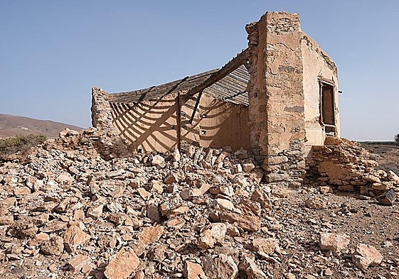 La ruina del taro de Teguerey, en el municipio de Tuineje, se aceleró en septiembre de 2022 con el paso de la tormenta Herminia.
