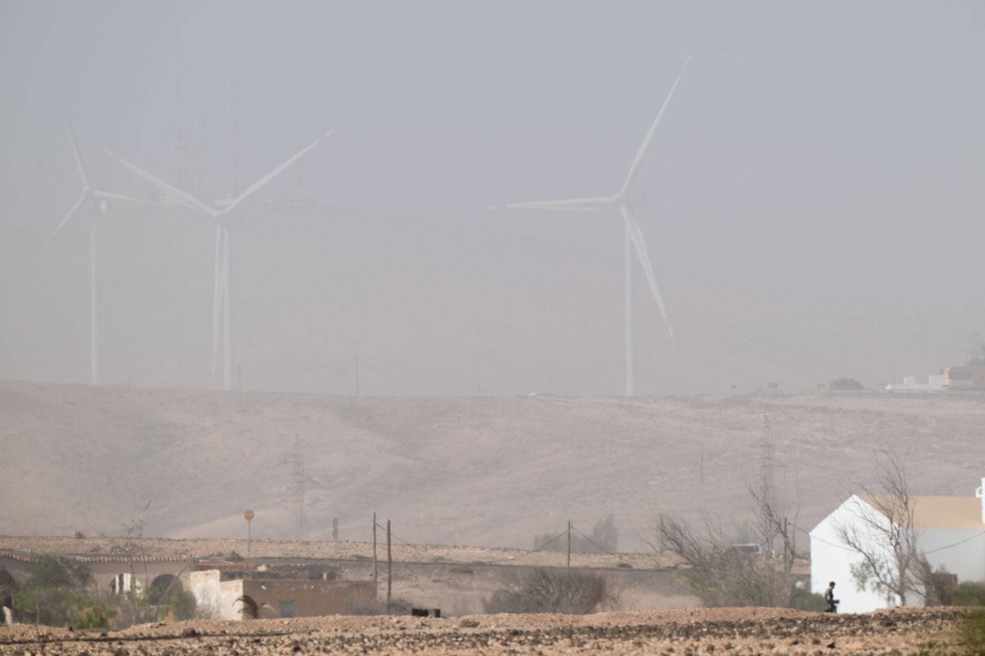 Imagen de un día de calima en Gran Canaria.
