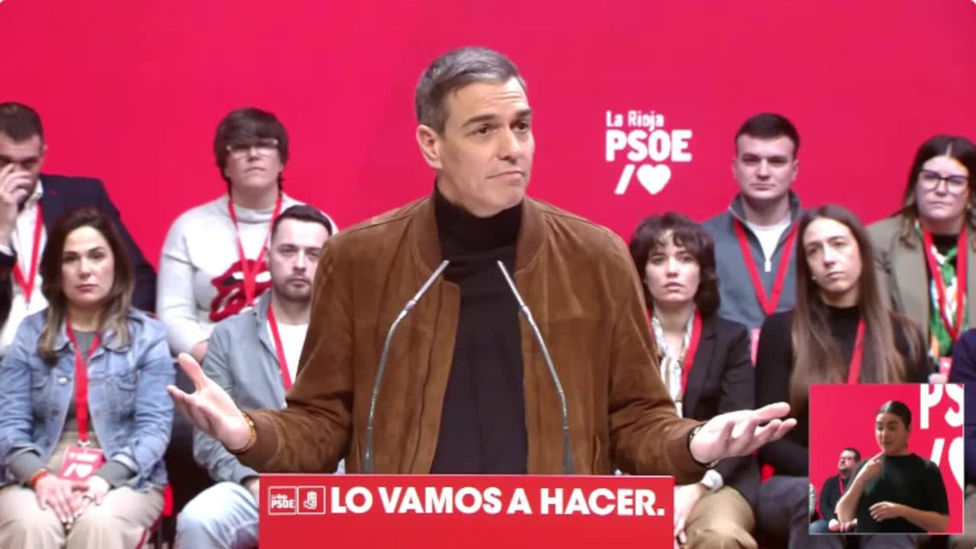 Sánchez asegura sobre el PP: "Tenemos a una oposición que lo que dice Abascal va a misa"