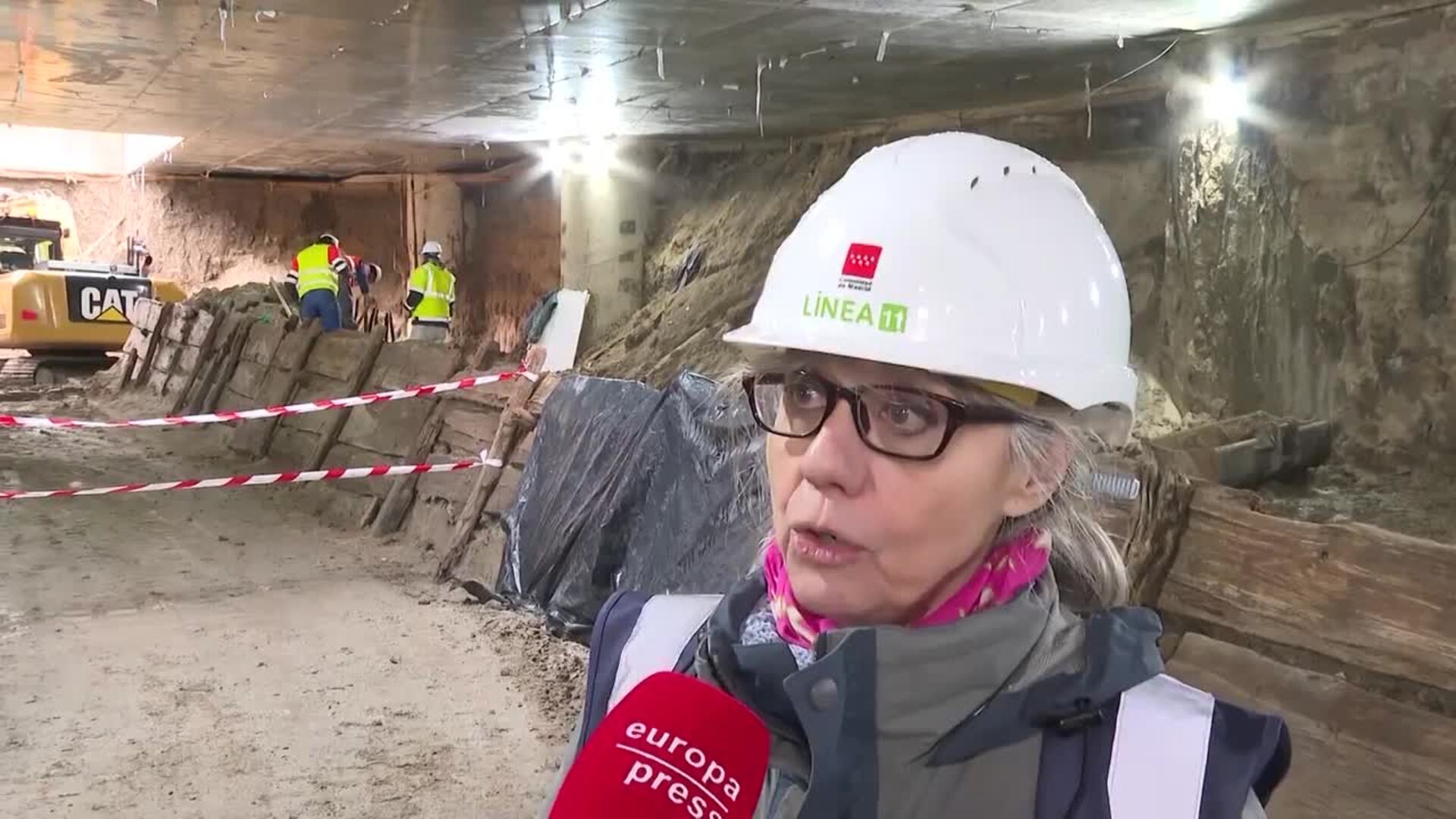 Avanzan las obras en Línea 11 de Metro sobre restos arqueológicos del Real Canal del Manzanares