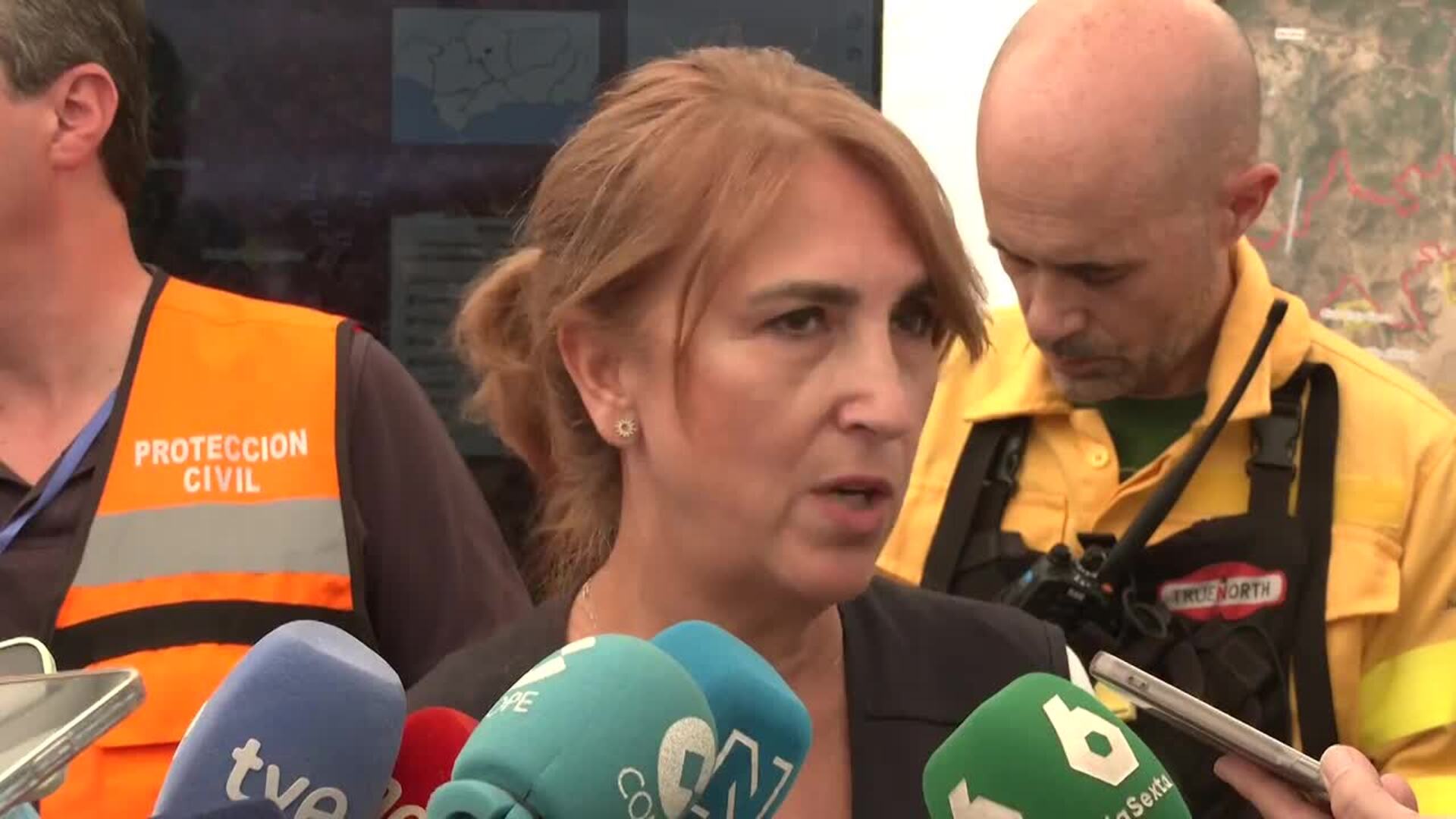 Subdelegada destaca que un centenar de agentes colaboran ante el incendio de Córdoba