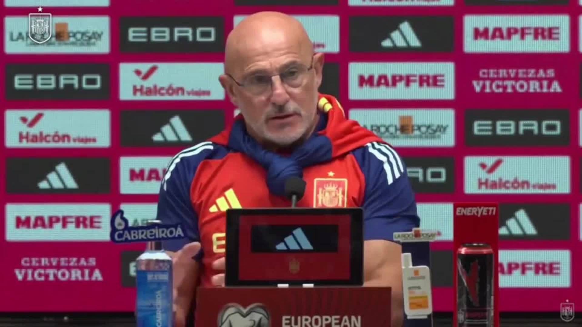 Luis de la Fuente: "Morata sabe cuál es su papel y quiero que valoremos a nuestro capitán"