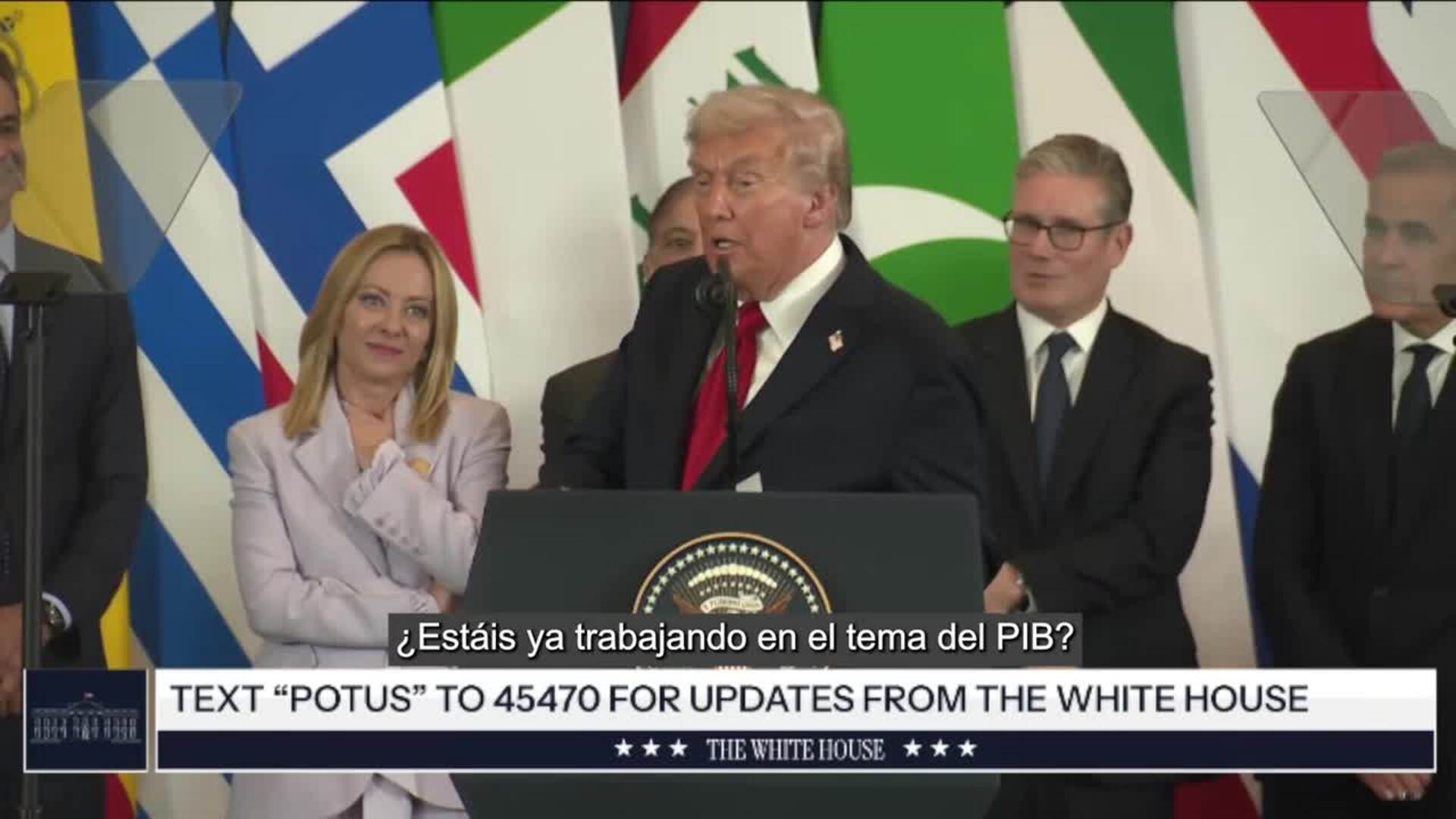 Trump interpela a Sánchez por el gasto en defensa: "¿Estáis ya trabajando con el tema del PIB?"