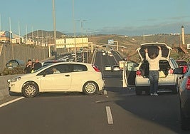 Dos accidentes en la GC-1 provocan importantes retenciones de tráfico en Las Palmas de Gran Canaria