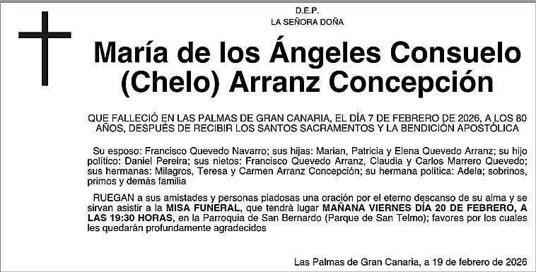 María de los Ángeles Consuelo (Chelo) Arranz Concepción